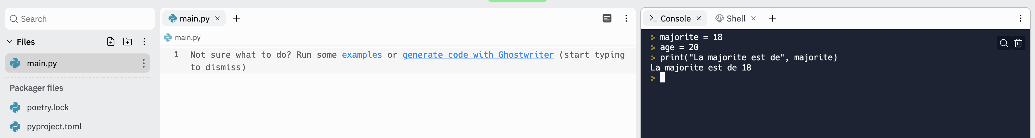 Dossier TGAE dans Repl