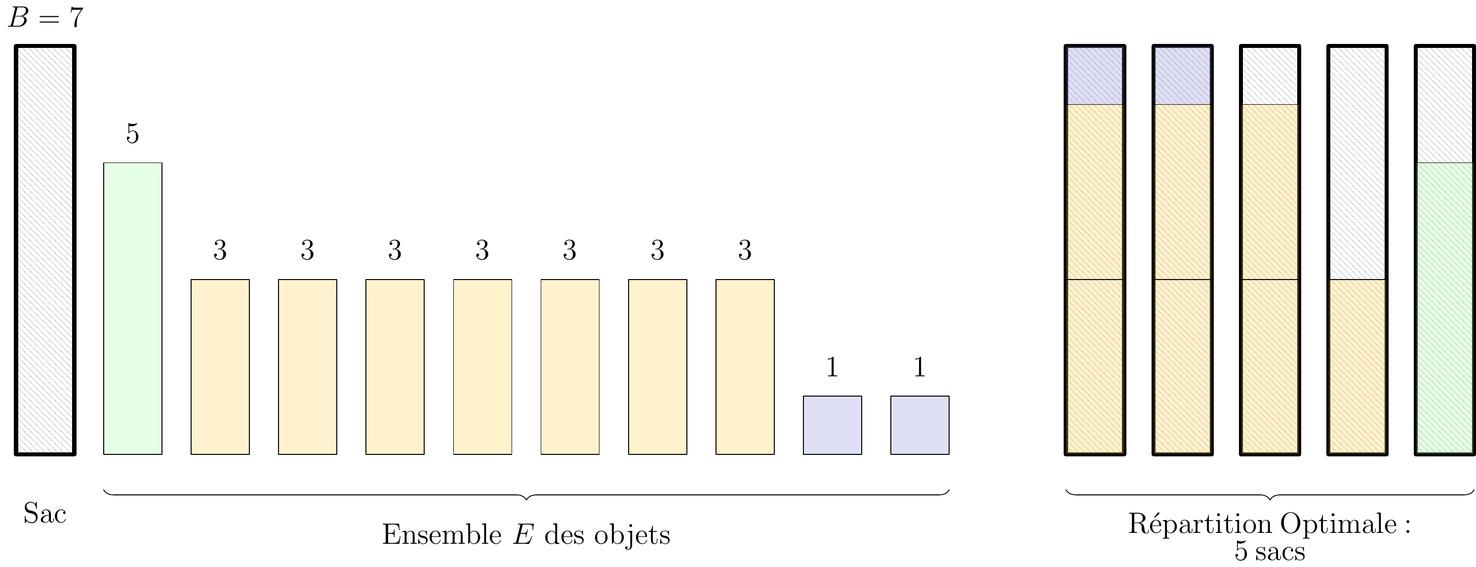 Exemple d'instance de Bin Packing